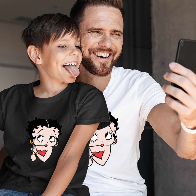Fashion, accesorii si bijuterii - Copii - Imbracaminte copii - Tricouri copii - Tricou Copii Baieti Betty Boop Talkartoon Looney Tunes, alb, marime M Copii - Infinity.ro