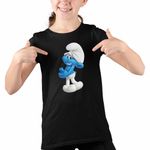 Fashion, accesorii si bijuterii - Copii - Imbracaminte copii - Tricouri copii - Tricou Copii Fete Strumfii Rusinosul Sfiosul CoolTrend, negru, marime XL Copii - Infinity.ro