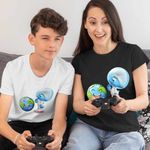 Fashion, accesorii si bijuterii - Copii - Imbracaminte copii - Tricouri copii - Tricou Copii Baieti Strumfii Astronautul Spatiu CoolTrend, negru, marime XS Copii - Infinity.ro