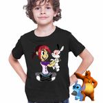 Fashion, accesorii si bijuterii - Copii - Imbracaminte copii - Tricouri copii - Tricou Copii Baieti Mina Draculas Vampirul Iepuras CoolTrend, negru, marime M Copii - Infinity.ro