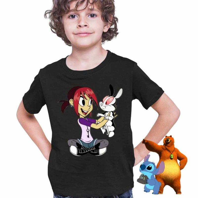 Fashion, accesorii si bijuterii - Copii - Imbracaminte copii - Tricouri copii - Tricou Copii Baieti Mina Draculas Vampirul Iepuras CoolTrend, negru, marime M Copii - Infinity.ro