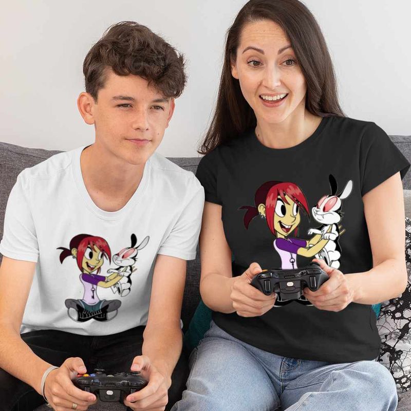 Fashion, accesorii si bijuterii - Copii - Imbracaminte copii - Tricouri copii - Tricou Copii Baieti Mina Draculas Vampirul Iepuras CoolTrend, negru, marime M Copii - Infinity.ro