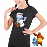 Fashion, accesorii si bijuterii - Copii - Imbracaminte copii - Tricouri copii - Tricou Copii Fete Doctorul Strumfii Urgenta Medic CoolTrend, negru, marime XS Copii - Infinity.ro