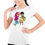 Fashion, accesorii si bijuterii - Copii - Imbracaminte copii - Tricouri copii - Tricou Copii Fete Tineri Titani Gumball SpongeBob Robin Starfire CoolTrend, alb, marime XL Copii - Infinity.ro