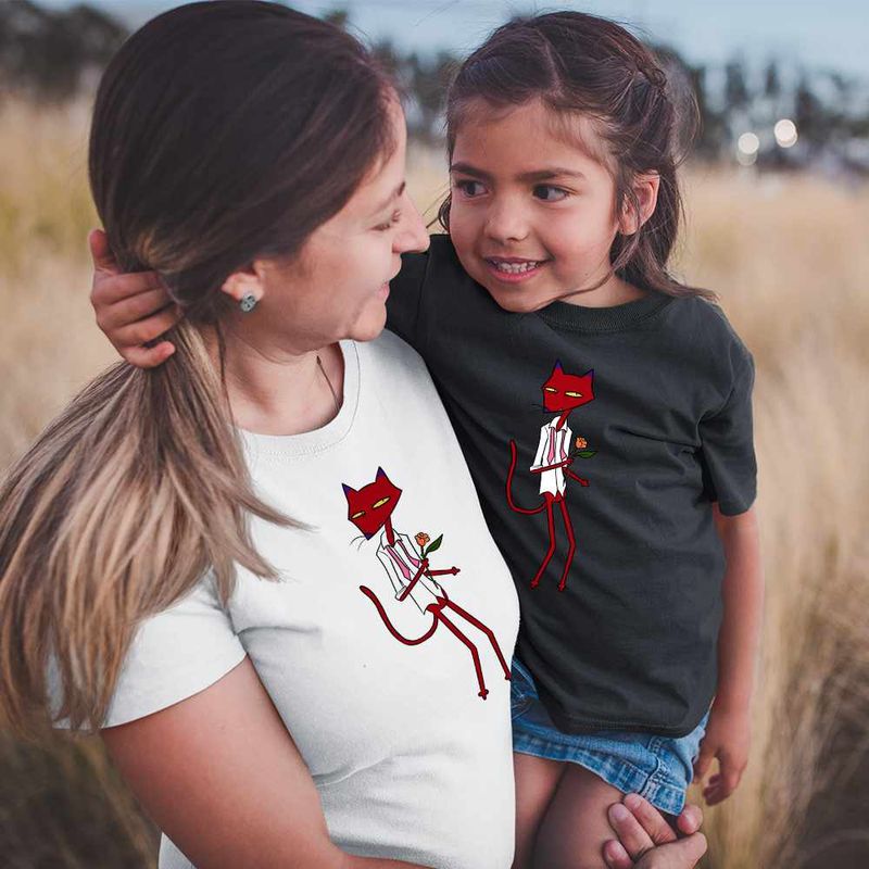 Fashion, accesorii si bijuterii - Copii - Imbracaminte copii - Tricouri copii - Tricou Copii Fete Pisica Rosie Rea Curaj Cainele Fricos, alb, marime L Copii - Infinity.ro