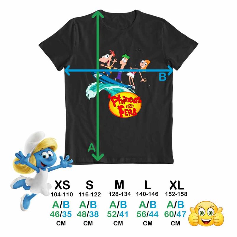 Fashion, accesorii si bijuterii - Copii - Imbracaminte copii - Tricouri copii - Tricou Copii Fete Phineas Ferb Candace Surf Vacanta CoolTrend, negru, marime S Copii - Infinity.ro