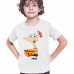 Fashion, accesorii si bijuterii - Copii - Imbracaminte copii - Tricouri copii - Tricou Copii Baieti Phineas and Ferb Desene CoolTrend, alb, marime XS Copii - Infinity.ro