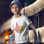 Fashion, accesorii si bijuterii - Copii - Imbracaminte copii - Tricouri copii - Tricou Copii Baieti Sponge Bob Patrick Gary Spongebob CoolTrend, alb, marime M Copii - Infinity.ro