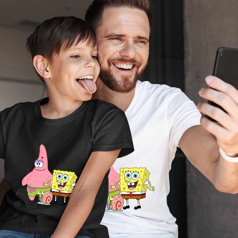 Fashion, accesorii si bijuterii - Copii - Imbracaminte copii - Tricouri copii - Tricou Copii Baieti Sponge Bob Patrick Gary Spongebob CoolTrend, alb, marime M Copii - Infinity.ro