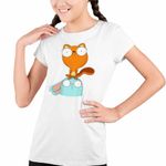Fashion, accesorii si bijuterii - Copii - Imbracaminte copii - Tricouri copii - Tricou Copii Fete Kiff Barry Veverita Iepure CoolTrend, alb, marime XL Copii - Infinity.ro