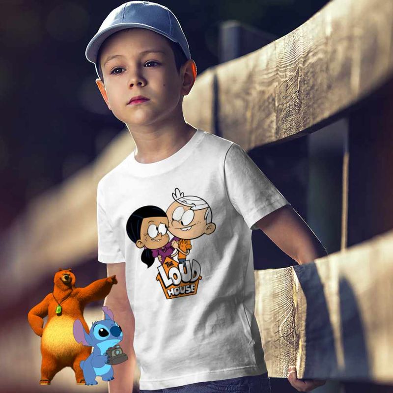 Fashion, accesorii si bijuterii - Copii - Imbracaminte copii - Tricouri copii - Tricou Copii Baieti Casa Loud Lincoln Ronnie CoolTrend, alb, marime XS Copii - Infinity.ro