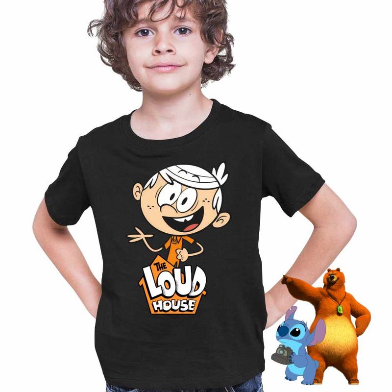 Fashion, accesorii si bijuterii - Copii - Imbracaminte copii - Tricouri copii - Tricou Copii Baieti Casa Loud Lincoln CoolTrend, negru, marime M Copii - Infinity.ro