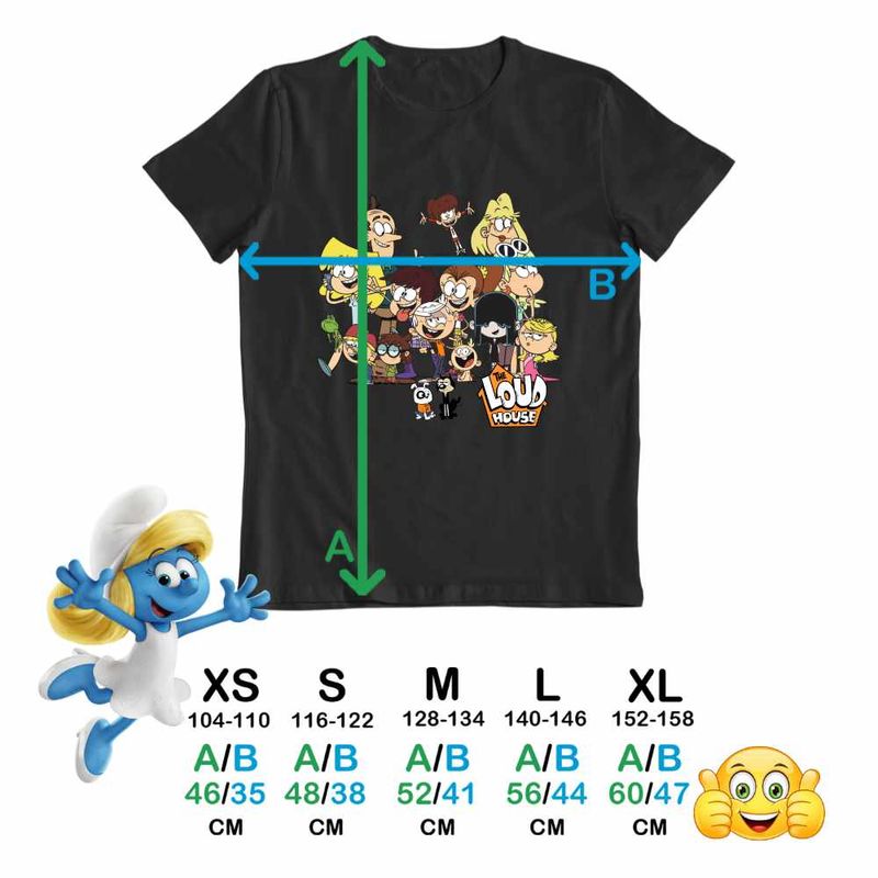Fashion, accesorii si bijuterii - Copii - Imbracaminte copii - Tricouri copii - Tricou Copii Baieti Desene Animate Casa Loud CoolTrend, negru, marime M Copii - Infinity.ro