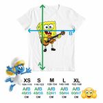 Fashion, accesorii si bijuterii - Copii - Imbracaminte copii - Tricouri copii - Tricou Copii Baieti SpongeBob Desene Animate Chitara CoolTrend, alb, marime L Copii - Infinity.ro