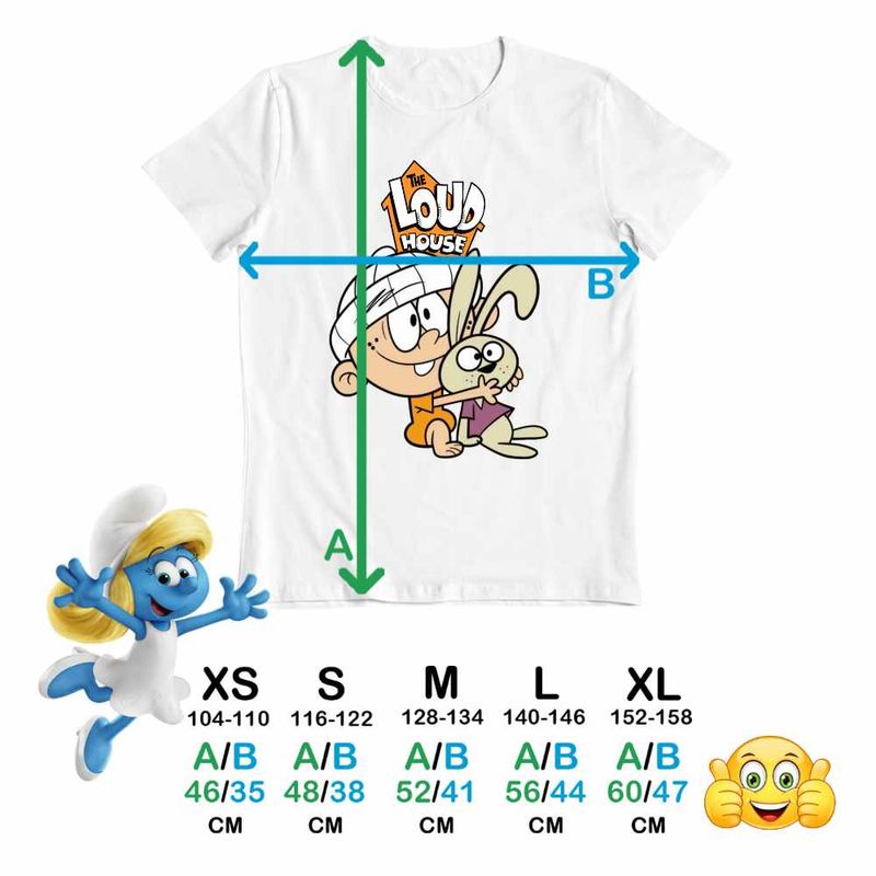 Fashion, accesorii si bijuterii - Copii - Imbracaminte copii - Tricouri copii - Tricou Copii Fete Casa Loud Lincoln Bebelus CoolTrend, alb, marime M Copii - Infinity.ro