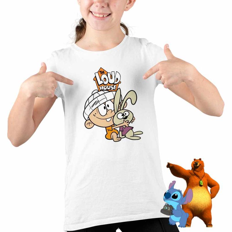 Fashion, accesorii si bijuterii - Copii - Imbracaminte copii - Tricouri copii - Tricou Copii Fete Casa Loud Lincoln Bebelus CoolTrend, alb, marime M Copii - Infinity.ro