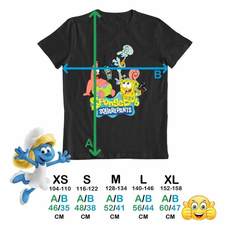 Fashion, accesorii si bijuterii - Copii - Imbracaminte copii - Tricouri copii - Tricou Copii Baieti SpongeBob Pantaloni Patrati Sponge Bob Gary CoolTrend, negru, marime L Copii - Infinity.ro