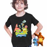 Fashion, accesorii si bijuterii - Copii - Imbracaminte copii - Tricouri copii - Tricou Copii Baieti SpongeBob Pantaloni Patrati Sponge Bob Gary CoolTrend, negru, marime L Copii - Infinity.ro