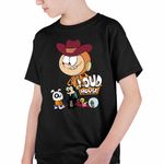 Fashion, accesorii si bijuterii - Copii - Imbracaminte copii - Tricouri copii - Tricou Copii Baieti Casa Loud Lincoln Cowboy Western CoolTrend, negru, marime XL Copii - Infinity.ro