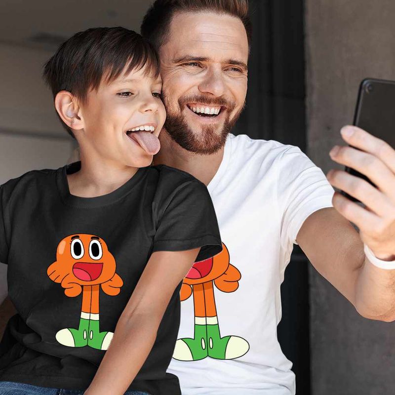 Fashion, accesorii si bijuterii - Copii - Imbracaminte copii - Tricouri copii - Tricou Copii Baieti Gumball Darwin Gumbal CoolTrend, alb, marime L Copii - Infinity.ro