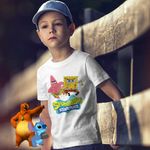 Fashion, accesorii si bijuterii - Copii - Imbracaminte copii - Tricouri copii - Tricou Copii Baieti Spongebob Dublat Sponge Bob Atac CoolTrend, alb, marime M Copii - Infinity.ro