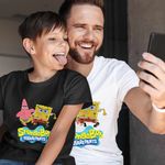 Fashion, accesorii si bijuterii - Copii - Imbracaminte copii - Tricouri copii - Tricou Copii Baieti Spongebob Dublat Sponge Bob Atac CoolTrend, alb, marime M Copii - Infinity.ro