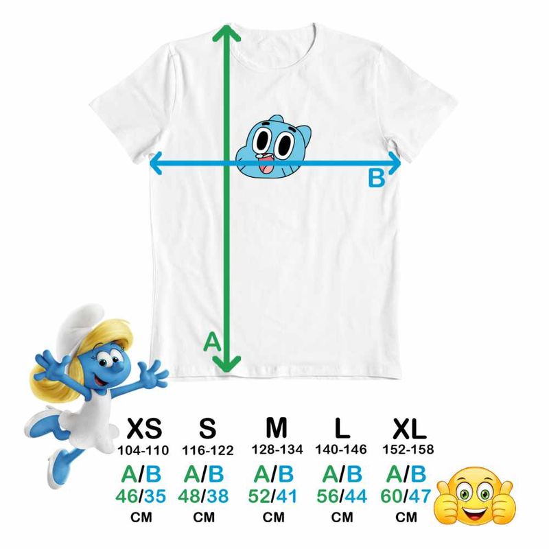Fashion, accesorii si bijuterii - Copii - Imbracaminte copii - Tricouri copii - Tricou Copii Baieti Gumball Desene Faine CoolTrend, alb, marime L Copii - Infinity.ro