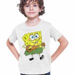 Fashion, accesorii si bijuterii - Copii - Imbracaminte copii - Tricouri copii - Tricou Copii Baieti SpongeBob Hawaii Ukulele Serial Sezon CoolTrend, alb, marime XL Copii - Infinity.ro