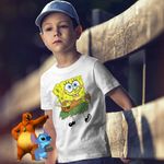 Fashion, accesorii si bijuterii - Copii - Imbracaminte copii - Tricouri copii - Tricou Copii Baieti SpongeBob Hawaii Ukulele Serial Sezon CoolTrend, alb, marime XL Copii - Infinity.ro