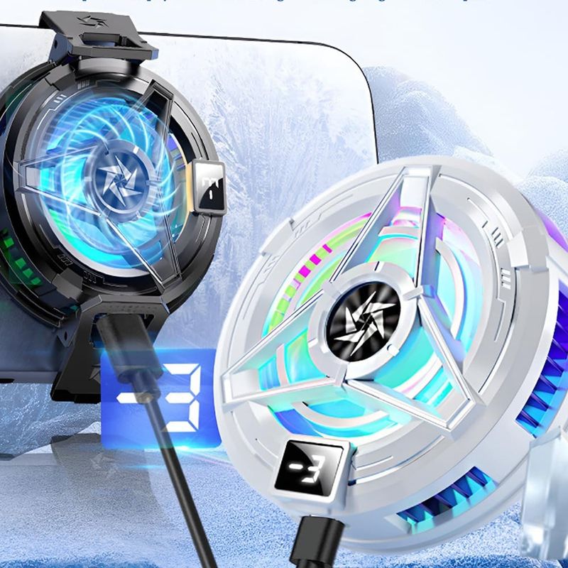 Electronice si Electrocasnice - Climatizare si sisteme de incalzire - Aparate racire aer - Ventilatoare - Ventilator pentru Telefon, Fast Cooling - Techsuit (SL17) - Black - Infinity.ro