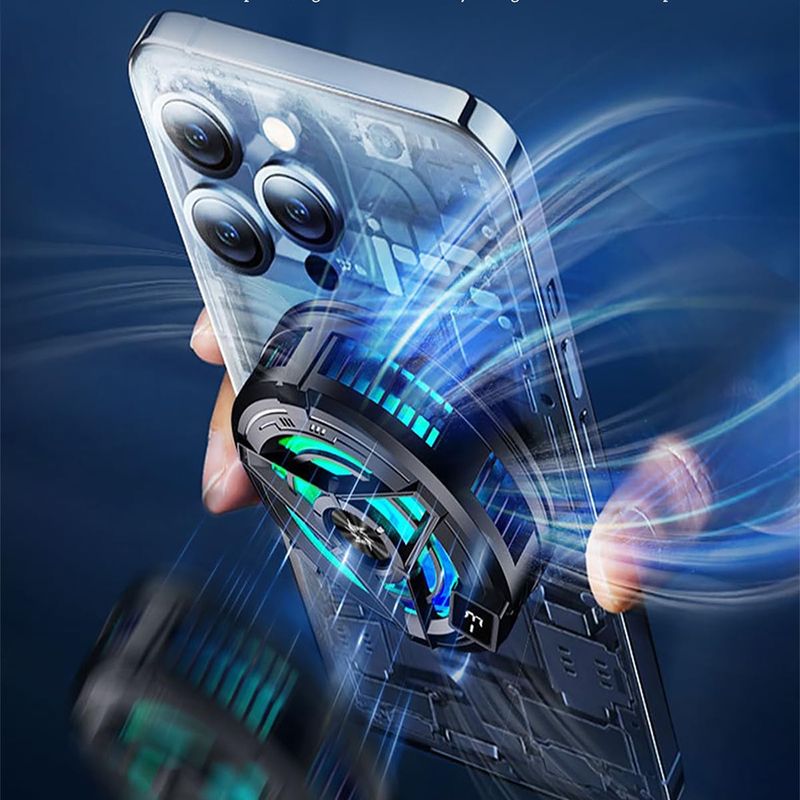 Electronice si Electrocasnice - Climatizare si sisteme de incalzire - Aparate racire aer - Ventilatoare - Ventilator pentru Telefon, Fast Cooling - Techsuit (SL17) - Black - Infinity.ro