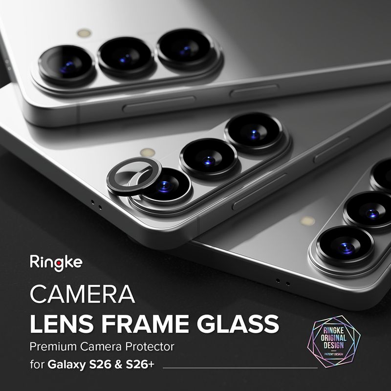 Laptop, Telefoane si Tablete - Telefoane mobile si accesorii - Accesorii Telefoane - Folii protectie telefoane - Folie Camera pentru Samsung Galaxy S26 / S26 Plus (set 2) - Ringke Camera Lens Frame Glass - Black - Infinity.ro