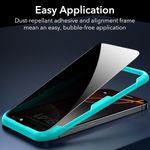 Laptop, Telefoane si Tablete - Telefoane mobile si accesorii - Accesorii Telefoane - Folii protectie telefoane - Folie pentru iPhone 17 Pro (set 3) - ESR Privacy Tempered Glass - Black - Infinity.ro