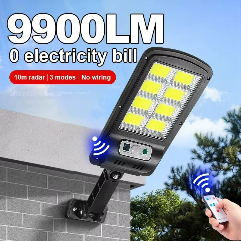 Casa si Gradina - Corpuri si surse de iluminat - Iluminat exterior - Lampi solare - Set cu 6 lampi solare cu 8 cadrane 160 LED COB, senzor de miscare, lumina si telecomanda - Infinity.ro