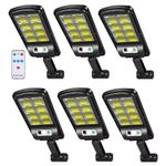 Casa si Gradina - Corpuri si surse de iluminat - Iluminat exterior - Lampi solare - Set cu 6 lampi solare cu 8 cadrane 160 LED COB, senzor de miscare, lumina si telecomanda - Infinity.ro