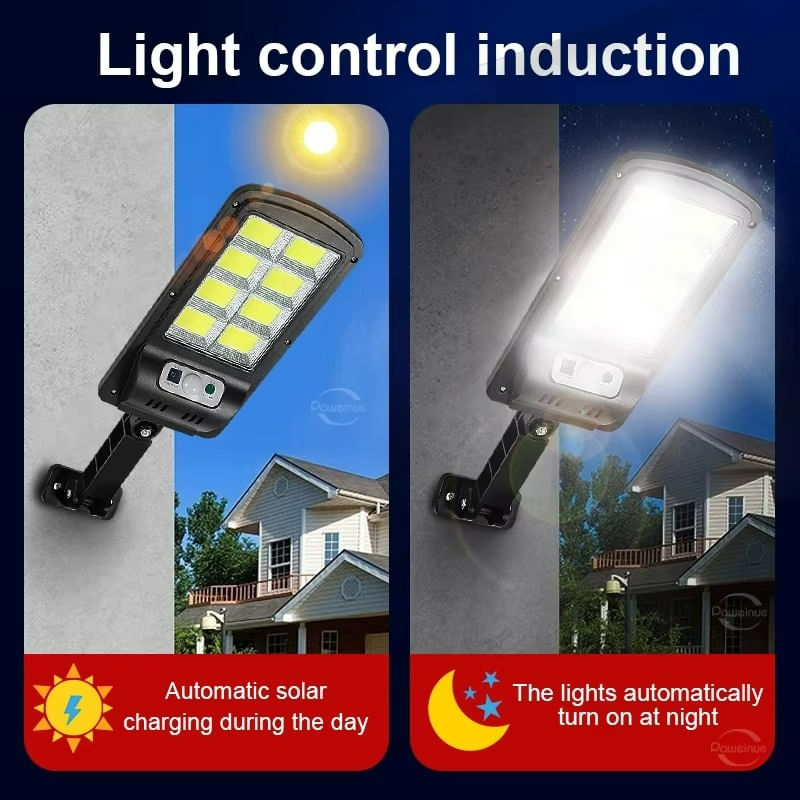 Casa si Gradina - Corpuri si surse de iluminat - Iluminat exterior - Lampi solare - Set cu 6 lampi solare cu 8 cadrane 160 LED COB, senzor de miscare, lumina si telecomanda - Infinity.ro