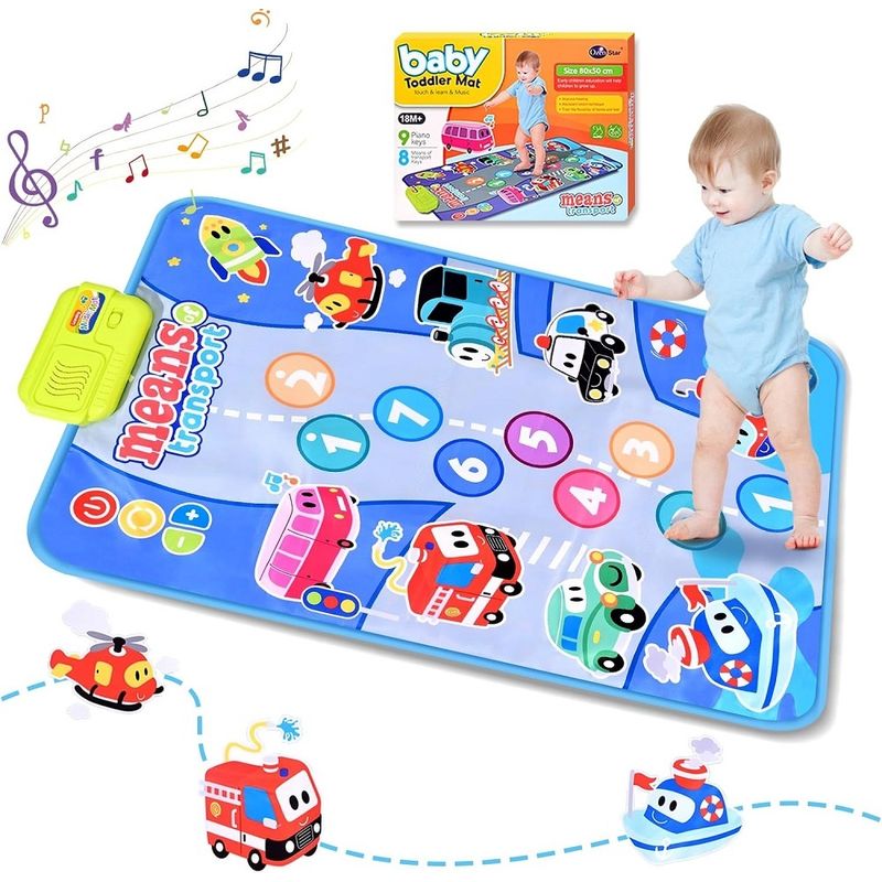 Jucarii, Copii si Bebe - Jucarii si jocuri - Jucarii bebelusi - Jucarii interactive bebelusi - Covoras muzical pentru copii 18 luni+ Dimensiune 80x50cm - Infinity.ro