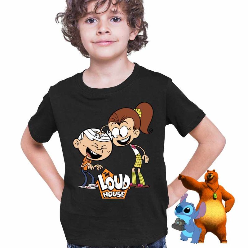 Fashion, accesorii si bijuterii - Copii - Imbracaminte copii - Tricouri copii - Tricou Copii Baieti Casa Loud Lincoln Luan CoolTrend, negru, marime M Copii - Infinity.ro