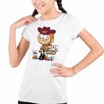 Fashion, accesorii si bijuterii - Copii - Imbracaminte copii - Tricouri copii - Tricou Copii Fete Casa Loud Lincoln Cowboy Western CoolTrend, alb, marime M Copii - Infinity.ro