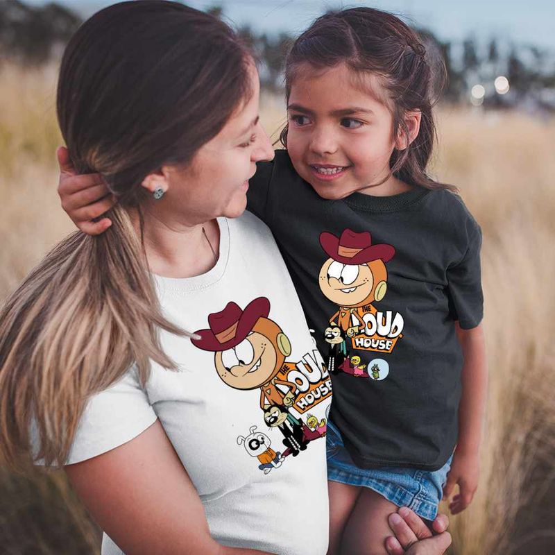 Fashion, accesorii si bijuterii - Copii - Imbracaminte copii - Tricouri copii - Tricou Copii Fete Casa Loud Lincoln Cowboy Western CoolTrend, alb, marime M Copii - Infinity.ro