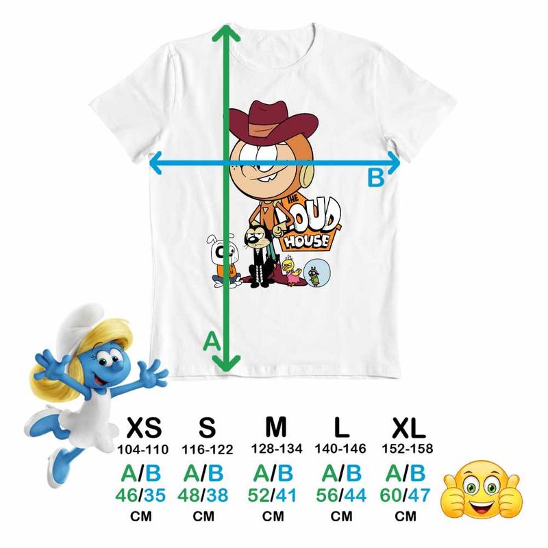 Fashion, accesorii si bijuterii - Copii - Imbracaminte copii - Tricouri copii - Tricou Copii Fete Casa Loud Lincoln Cowboy Western CoolTrend, alb, marime M Copii - Infinity.ro