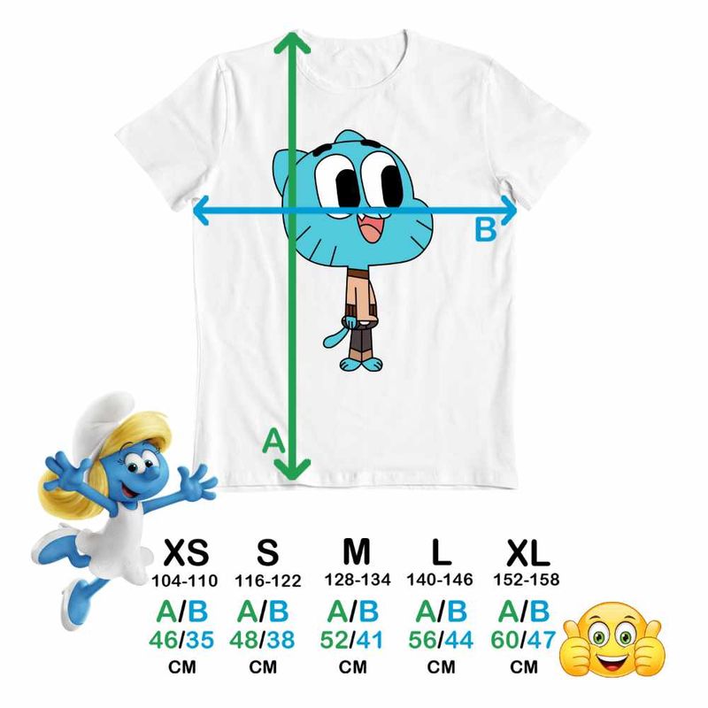 Fashion, accesorii si bijuterii - Copii - Imbracaminte copii - Tricouri copii - Tricou Copii Baieti Gumball Desene Animate CoolTrend, alb, marime M Copii - Infinity.ro