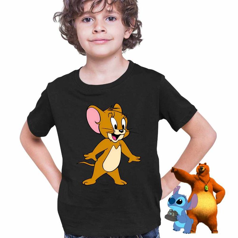 Fashion, accesorii si bijuterii - Copii - Imbracaminte copii - Tricouri copii - Tricou Copii Baieti Tom si Jerry Desene Animate CoolTrend, negru, marime XL Copii - Infinity.ro