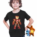 Fashion, accesorii si bijuterii - Copii - Imbracaminte copii - Tricouri copii - Tricou Copii Baieti Iron Man Roblox CoolTrend, negru, marime S Copii - Infinity.ro