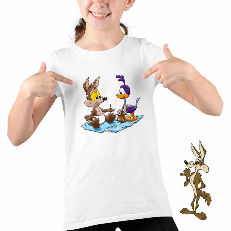 Fashion, accesorii si bijuterii - Copii - Imbracaminte copii - Tricouri copii - Tricou Copii Fete Coiotul Strutul Bebelusi Doctor, alb, marime XL Copii - Infinity.ro