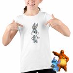 Fashion, accesorii si bijuterii - Copii - Imbracaminte copii - Tricouri copii - Tricou Copii Fete Bugs Bunny Bebelus CoolTrend, alb, marime M Copii - Infinity.ro