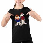 Fashion, accesorii si bijuterii - Copii - Imbracaminte copii - Tricouri copii - Tricou Copii Fete Bugs Bunny Rebel Rapper Hip Hop Taz CoolTrend, negru, marime L Copii - Infinity.ro