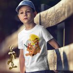 Fashion, accesorii si bijuterii - Copii - Imbracaminte copii - Tricouri copii - Tricou Copii Baieti Speedy Gonzales Garfield Yosemite Sam Desene, alb, marime L Copii - Infinity.ro