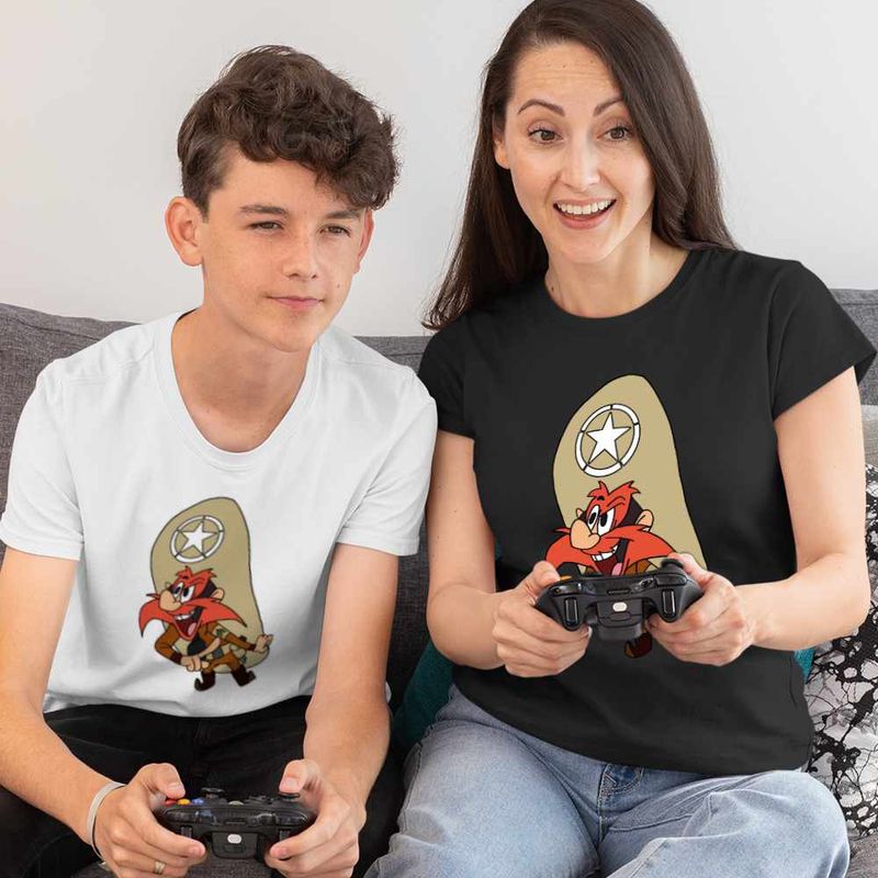 Fashion, accesorii si bijuterii - Copii - Imbracaminte copii - Tricouri copii - Tricou Copii Baieti Yosemite Sam Serif Looney Tunes, negru, marime M Copii - Infinity.ro