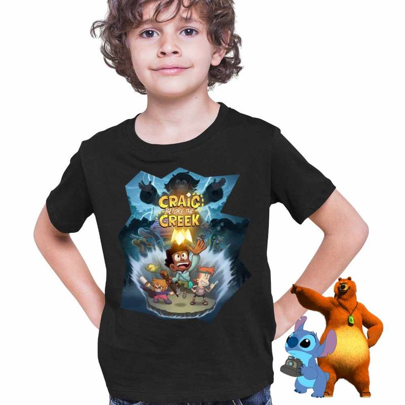Fashion, accesorii si bijuterii - Copii - Imbracaminte copii - Tricouri copii - Tricou Copii Baieti Craig Dumbrava Cartoon Network CoolTrend, negru, marime XL Copii - Infinity.ro